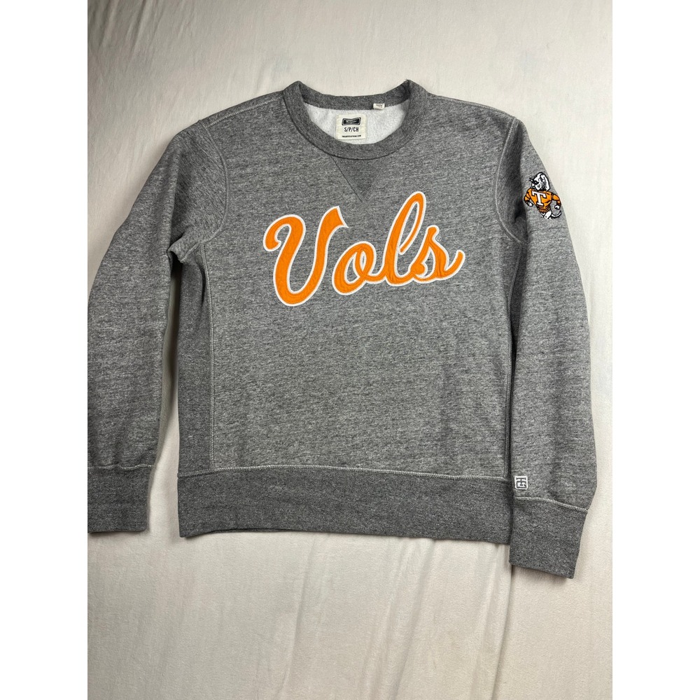Tailgate Tennessee Vols Sweatshirt Gray Smokey Mascot Pullover Small